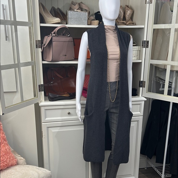 Wilfred Jackets & Blazers - Wilfred Dark Gray Vest with Brown Belt